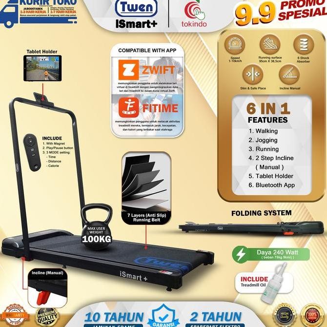 NEW - TWEN ISmart ISmart+ Treadmil Listrik Treadmil Portable Treadmil Walking Pad Treadmil Running P