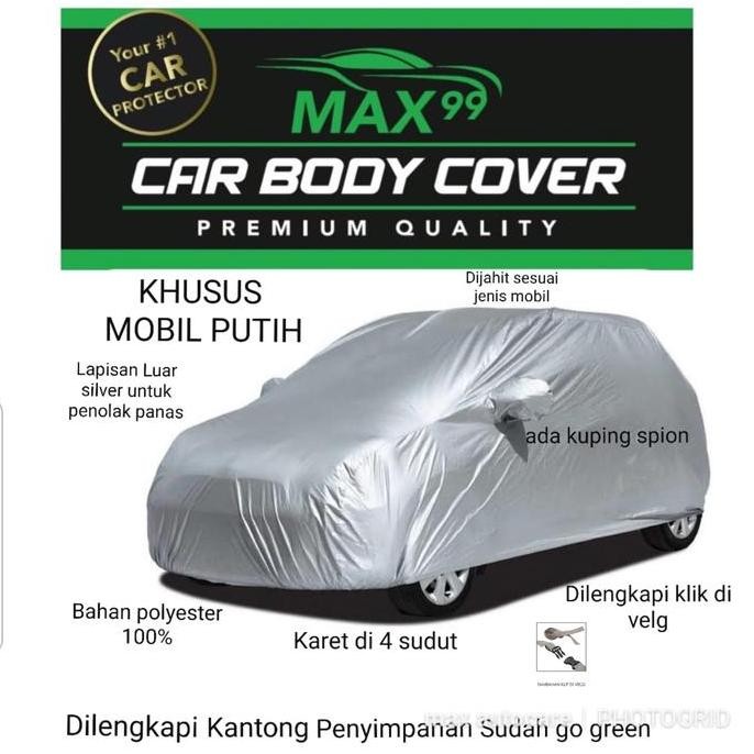 SARUNG MOBIL AGYA PUTIH BODY COVER COATING SILVER KLIK VELG SBWSILVER