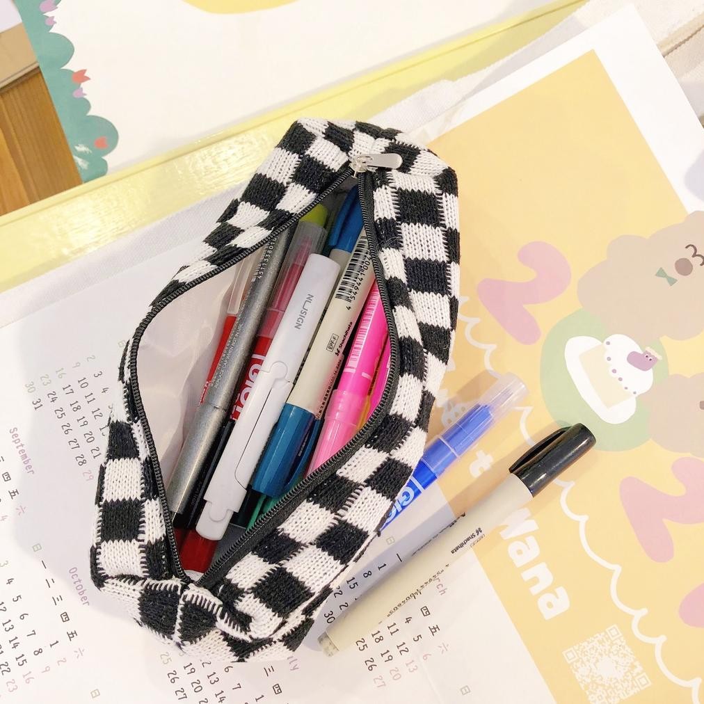 

[Kecil Tas Pensil Rajutan Mesh Ins Kotak Pensil Tas Pensil Korea Kapasitas Besar Tas Kosmetik Perjalanan-Suning Mall Ah67