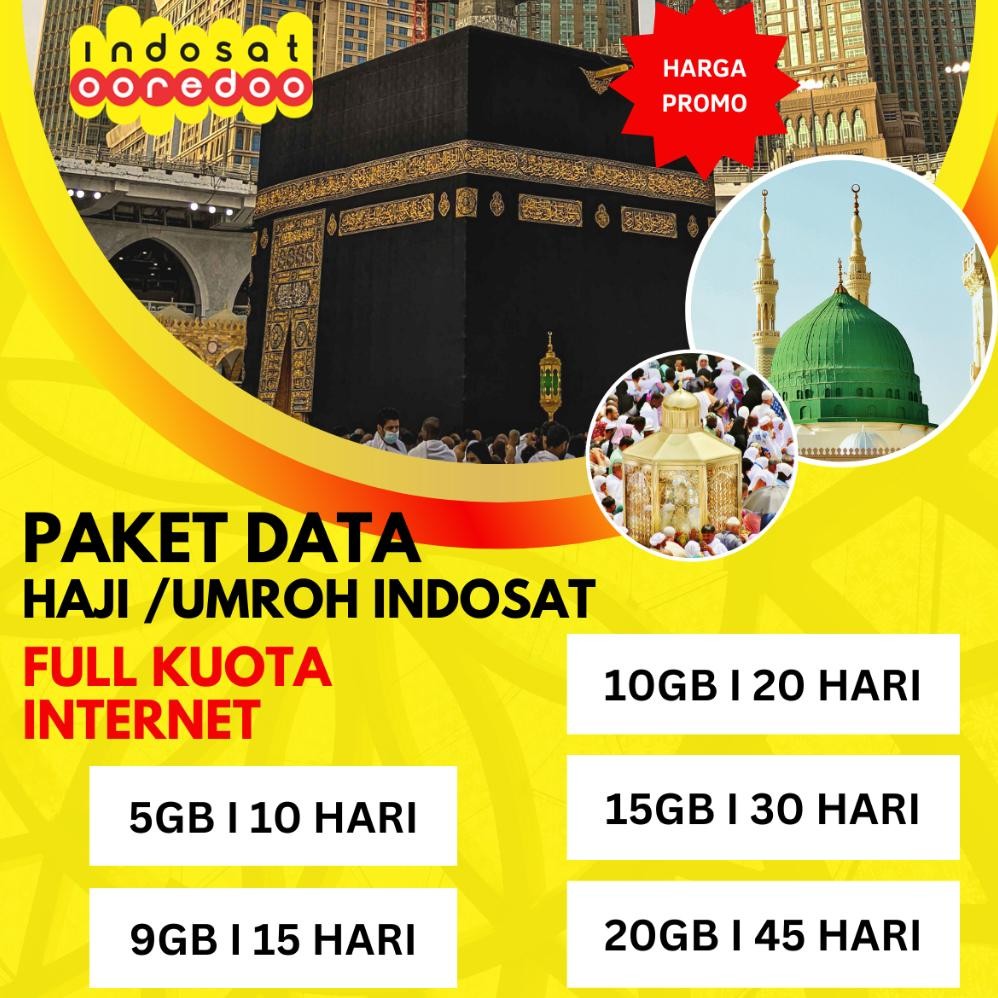 Promo Paket Data Umroh Haji Internet Indosat Murah Full Arab