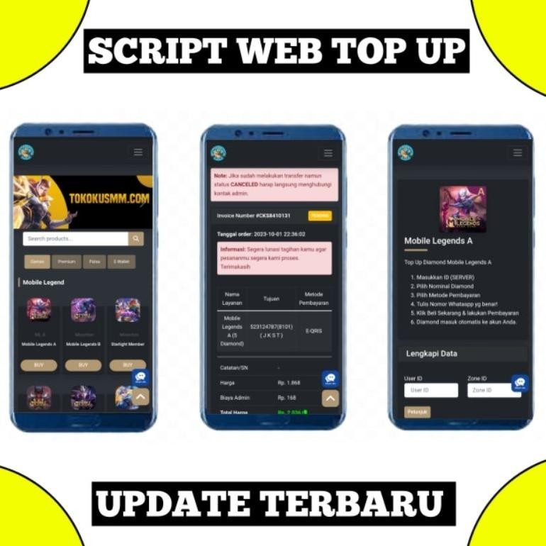 Source Code Website Top Up Game Dan Ppob Otomatis