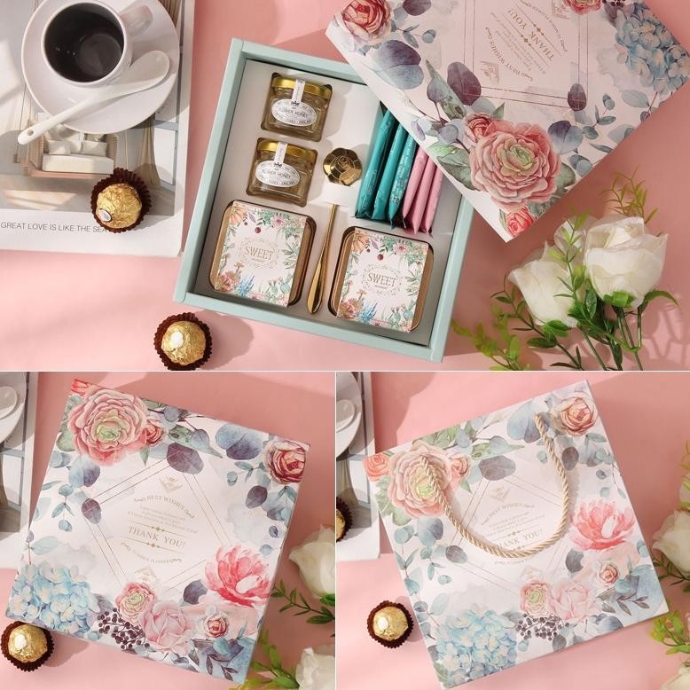 

Fue-K5X20 20X20X6 Premium Hampers Gift Box Marble Goodie Bag / Kotak Kado Tas Hadiah Ke-21