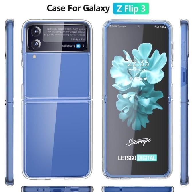 Hard Case Silikon Samsung Galaxy Z Flip 3 Bening transparant