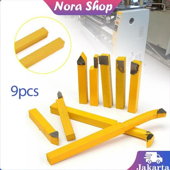 9PCS HOLDER BUBUT PAHAT BUBUT BESI SET PISAU BUBUT KAYU PISAU BUBUT BESI BAJA ALAT PAHAT KAYU KELETO
