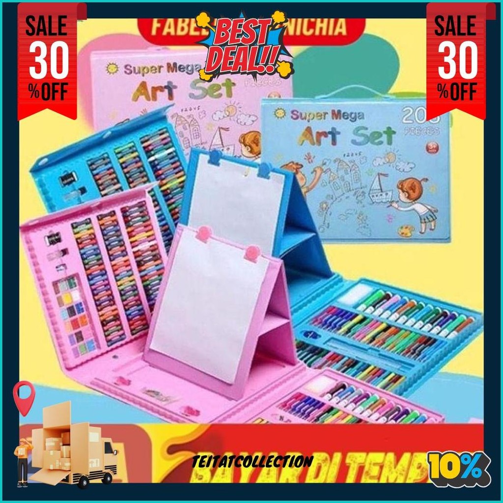 

Art Full Set Crayon 208 Pcs / Krayon Alat Lukis Anak Pensil Warna Cat Air Perlengkapan Mewarnai Set 150 Pcs Terlaris
