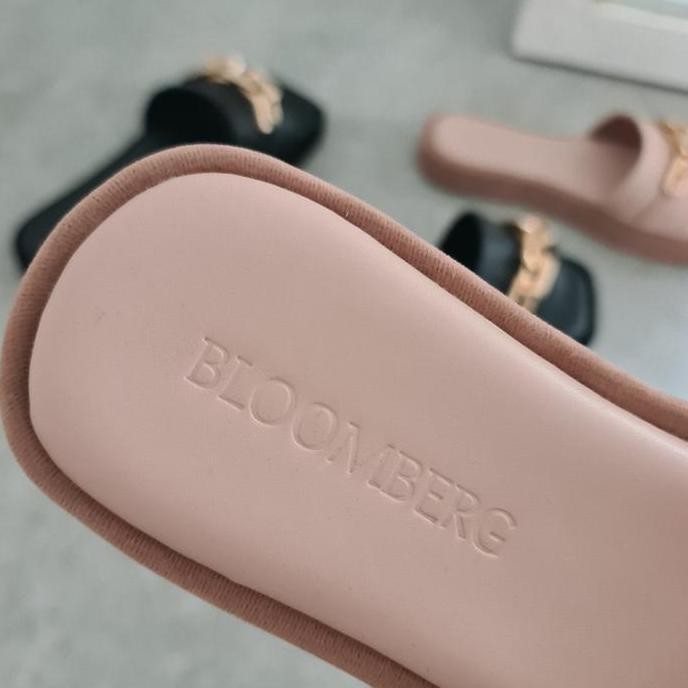 DB10 >> Bloomberg LAVY - Sandal Flatform Big Size Wanita Jumbo 41-45 Sandal Sol 3cm Black Peach