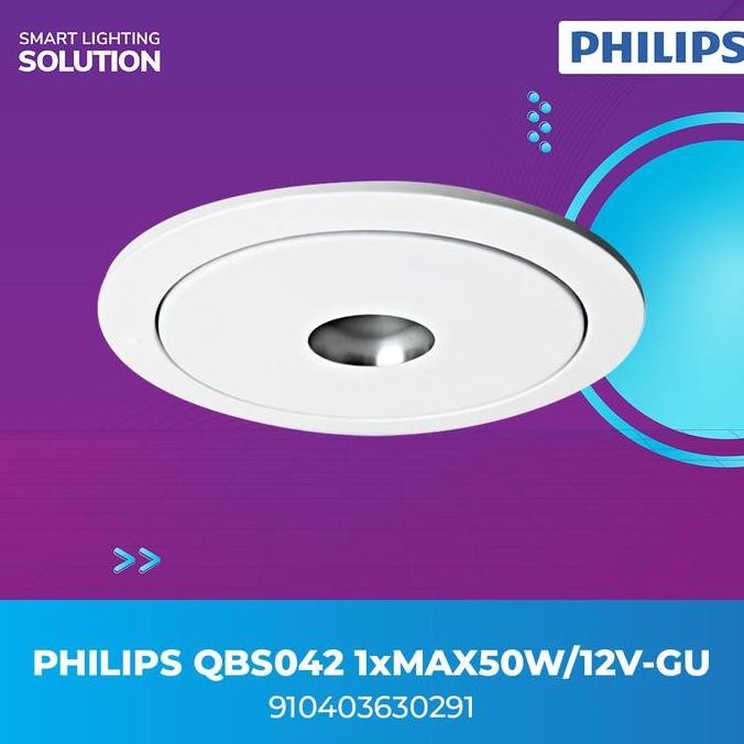 Lampu Philips Lampu Plafon Downlight Halogen 50W Cahaya Putih QBS042
