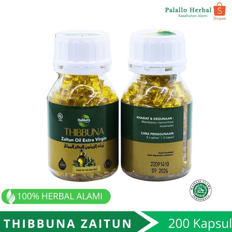 

Minyak Zaitun Thibbuna 200 Kapsul Oil Extra Virgin Minyak Zaitun Murni Rendah Kolesterol