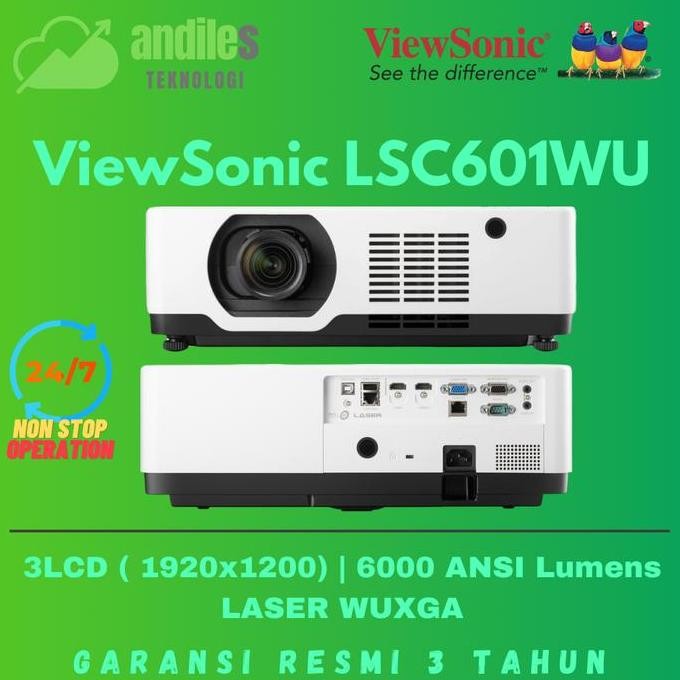Promo Proyektor Viewsonic Lsc601Wu 6000 Ansi Lumens Laser 3Lcd - Proyektor 6000 Ansi -  Proyektor 3L