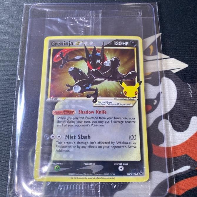 Kartu Pokemon TCG EN Greninja Gold Star Promo SWSH144 English 25th Anniv Celebrations ETB Elite Trai