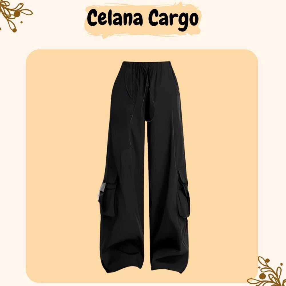 100% Ori 02 -> Azila Outfit12 | One Set ( Kemeja Putih + Tanktop + Celana Cargo + Hijab ) | Ootd Kor