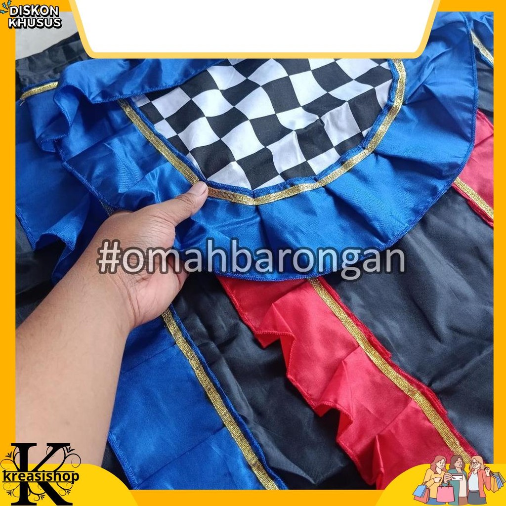 Kemul Barongan Anak SD Pentas Dewasa Warna Biru Hitam Merah Kuning Hijau BIGDEAL