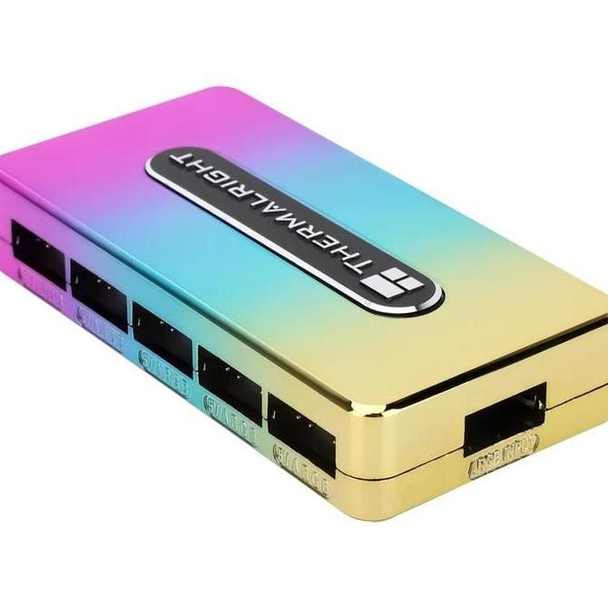 Thermalright RGB M/B SYNC Fan Lighting HUB, SATA Power Supply,,10x3Pin/4Pin ARGB/RGB Controller Rev.