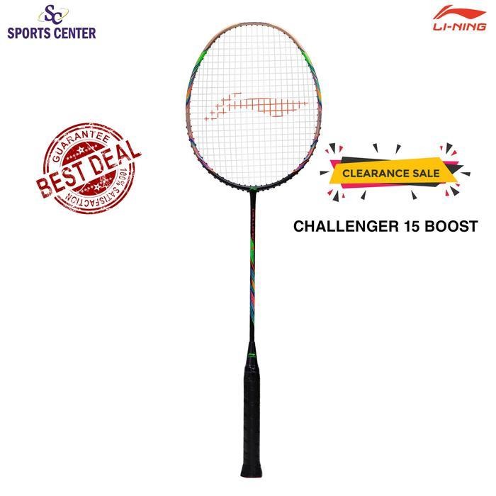RPS Clear Sale Raket Badminton Lining Challenger 15 Boost Black Gold