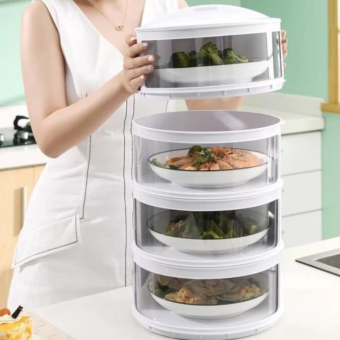 TUDUNG SAJI 4 SUSUN / RAK MAKANAN SUSUN / PENUTUP MAKANAN SUSUN