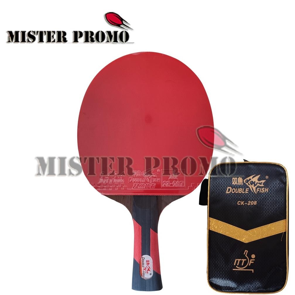 Bat Bet Pingpong Tenis Meja Double Fish CK-208 Original + Cover