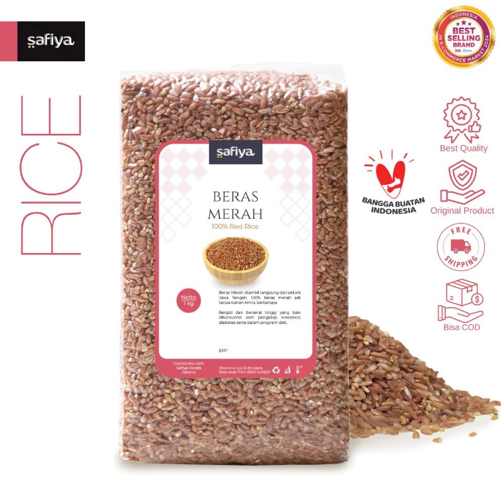 

Safiya Beras Merah Organik 1 Kg / Beras Pecah Kulit Premium