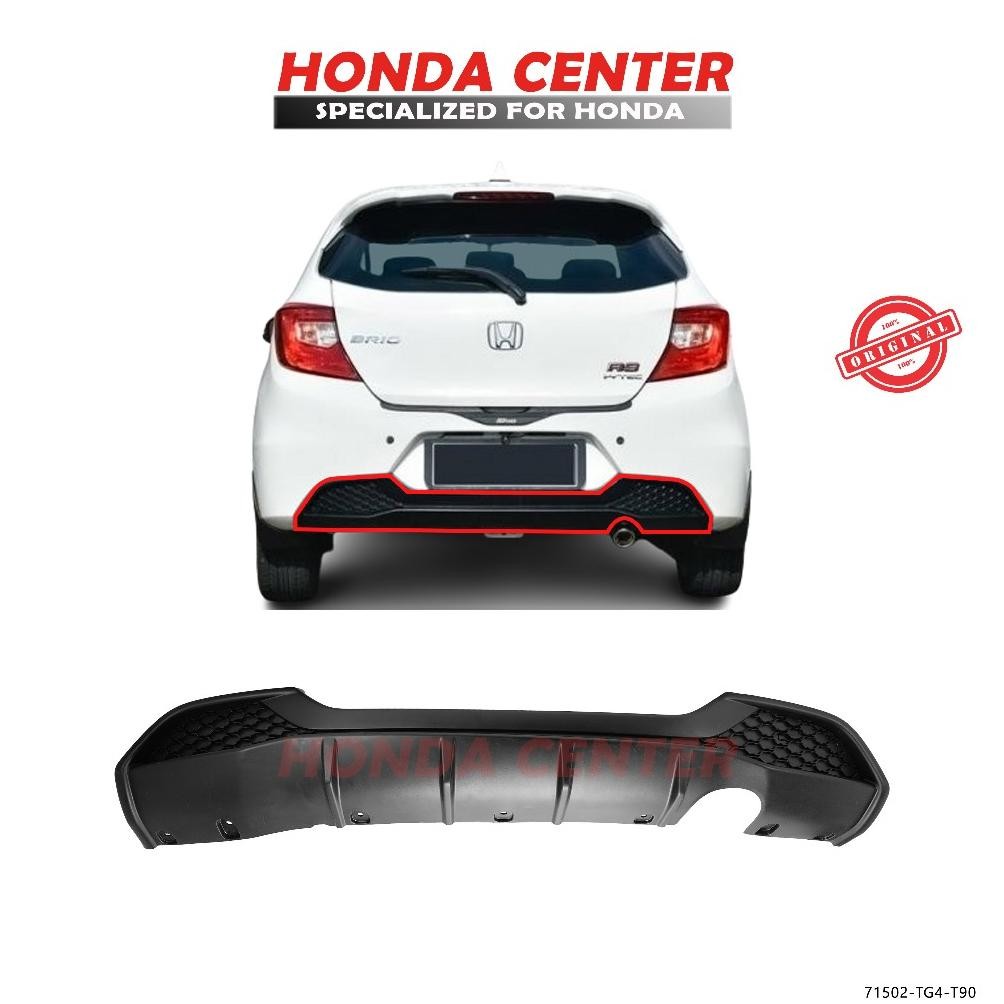 Diffuser Difuser Spoiler Garnish Bumper Belakang Bawah Honda Brio Rs  2019 2020 2021 2022 2023
