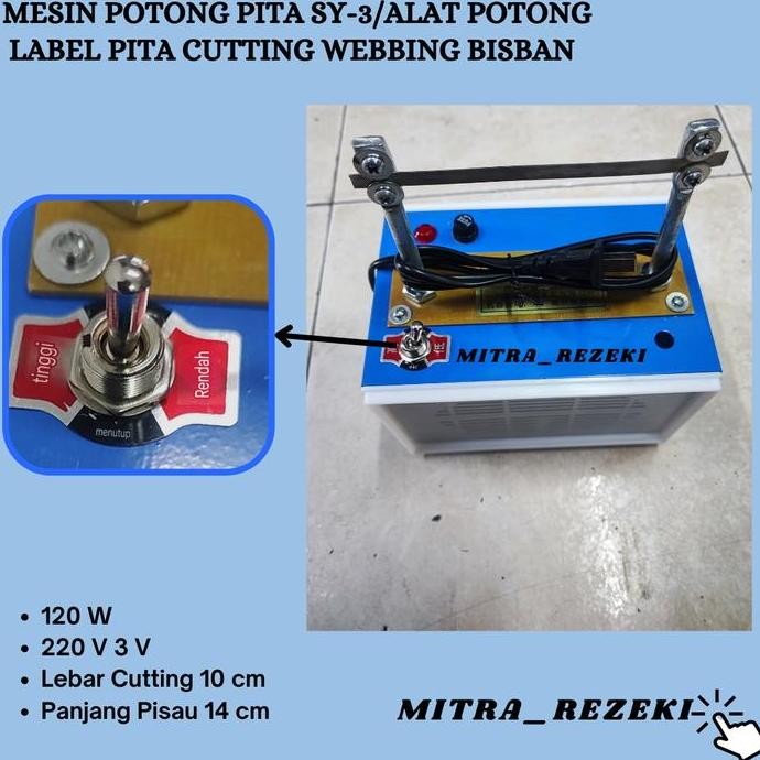 

Promo Mesin Potong Pita SY-3/Alat Potong Label Pita Cutting Webbing Bisban COD