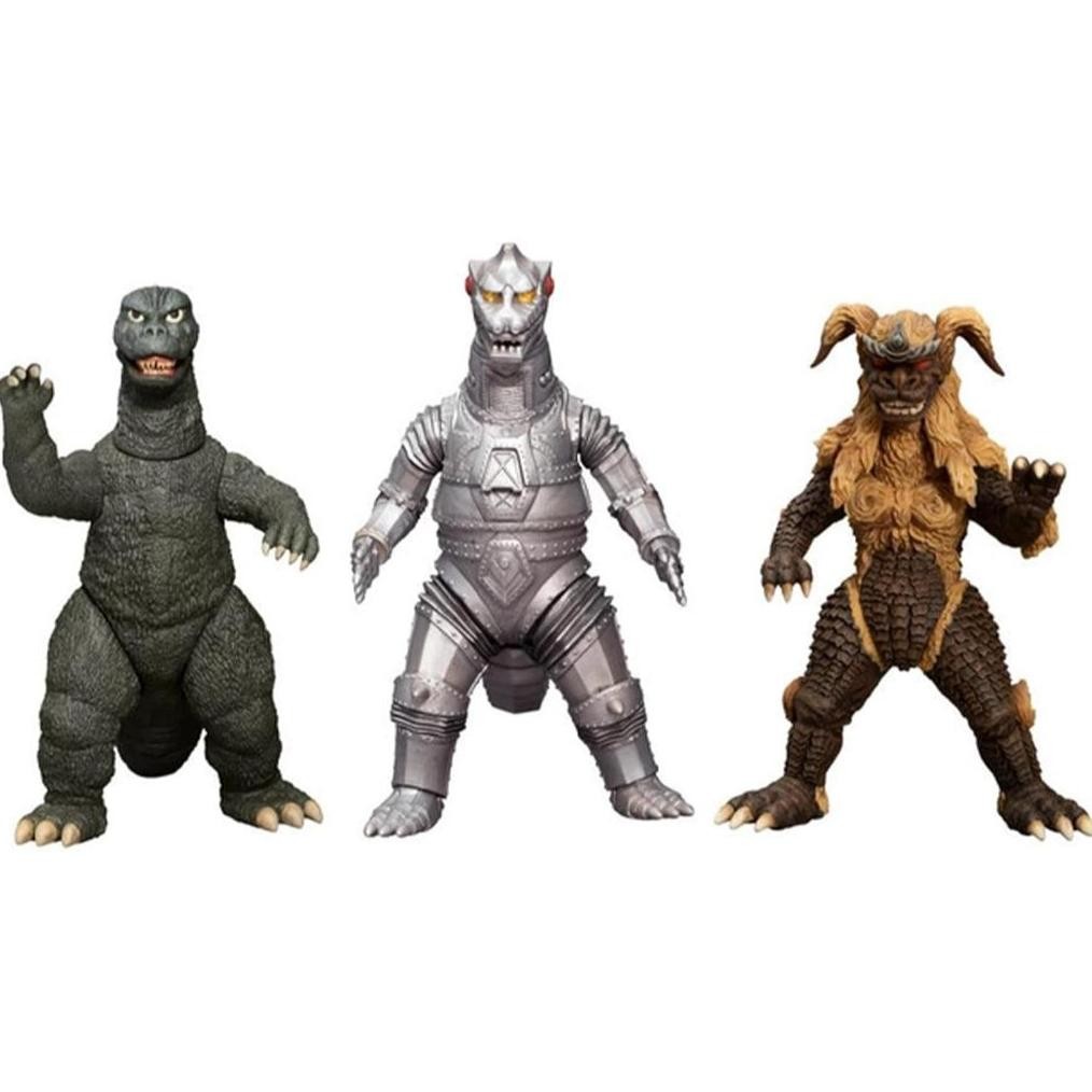 TERBAIK MEZCO - GODZILLA VS MECHAGODZILLA (1974) SET MIT DREI FIGUREN ORIGINAL PRODUK KODE 1183