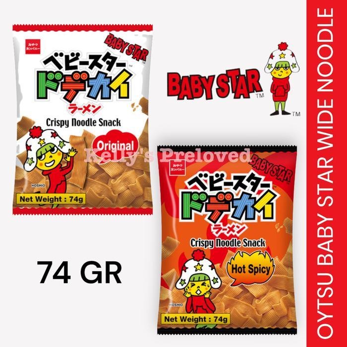 

Oyatsu Baby Star Crispy Wide Noodle Snack 74 Gr