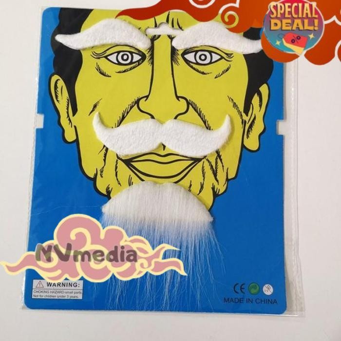 Offer Discount Kmbg 1 Set Kumis Dan Jenggot Palsu Bangsawan Gentleman Mainan Prank