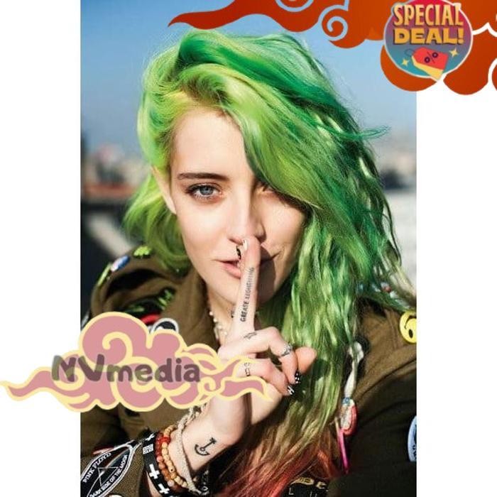 Trending Colore Fresco Joker  Cat Rambut Hijau Neon Bahan Dasar Air Tanpa Tambahan Developer