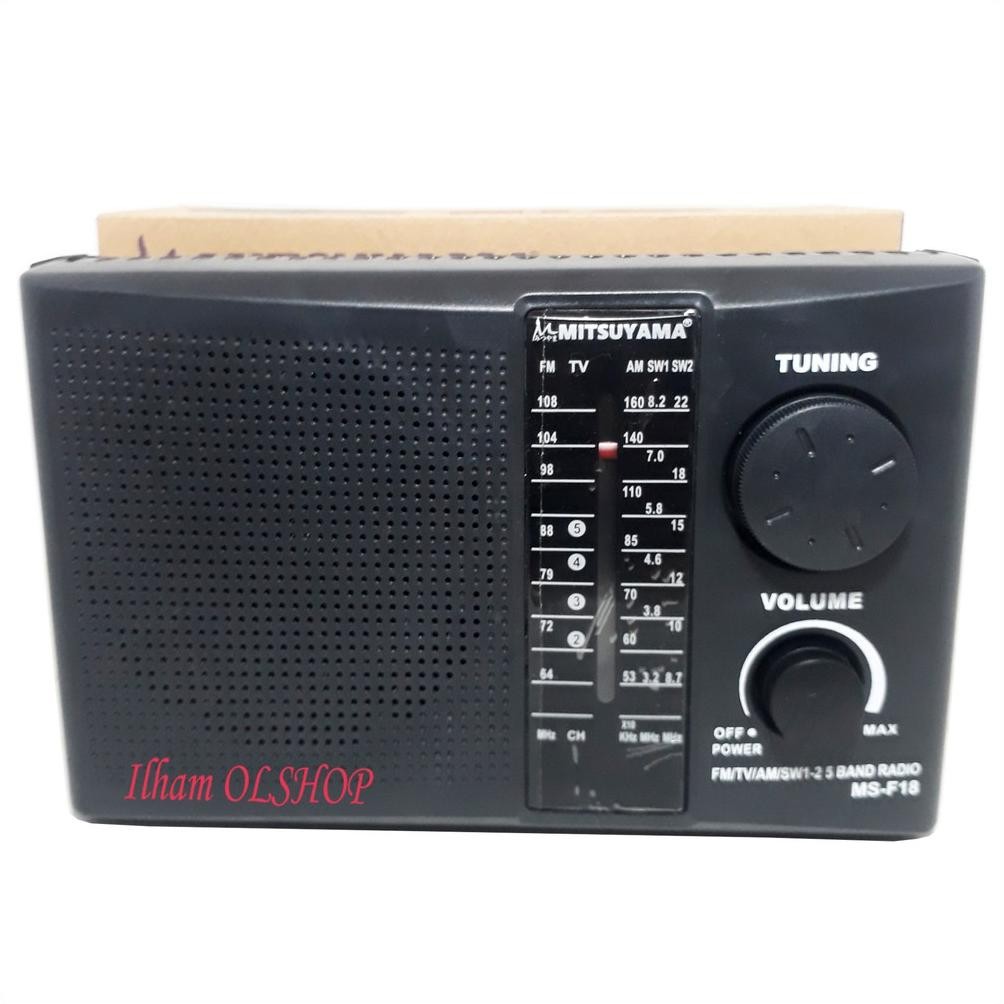 Mitsuyama Radio Portable F-18 AM-FM Baterai dan Listrik