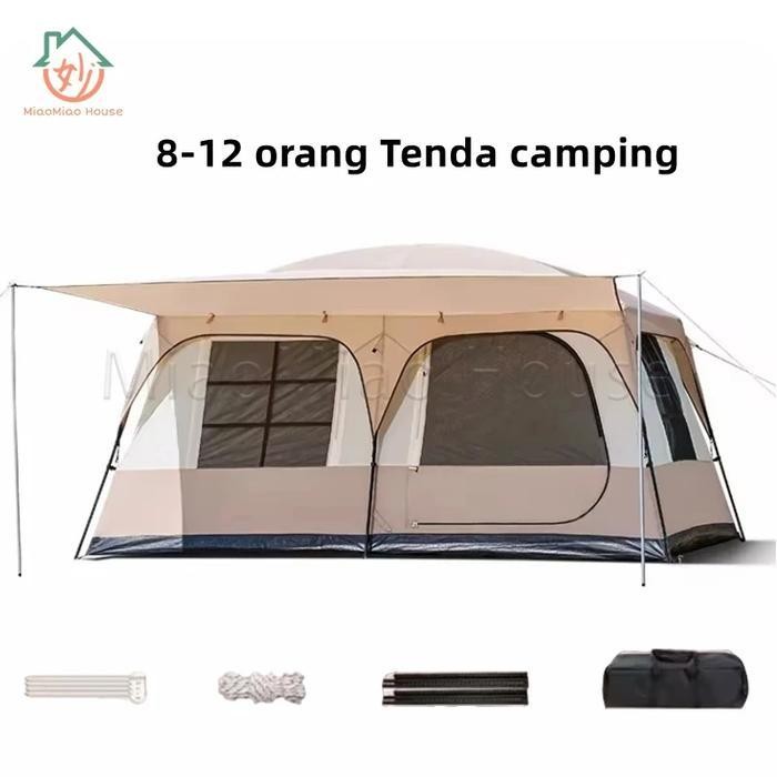 OGO Tenda Camping 8-12 Orang Portable Waterproof Camping Tent Lipat Waterproof Anti Air Outdoor Tend