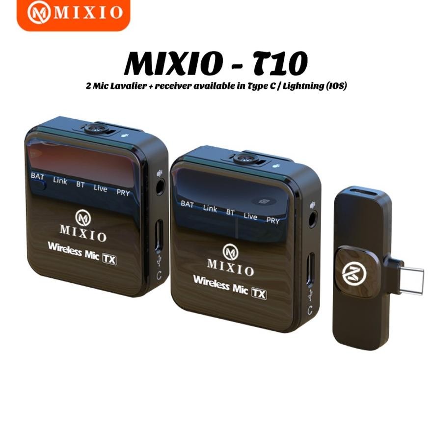 MIXIO-T9/T10 Wireless Microphone Professional Mikrofon Lavalier HP