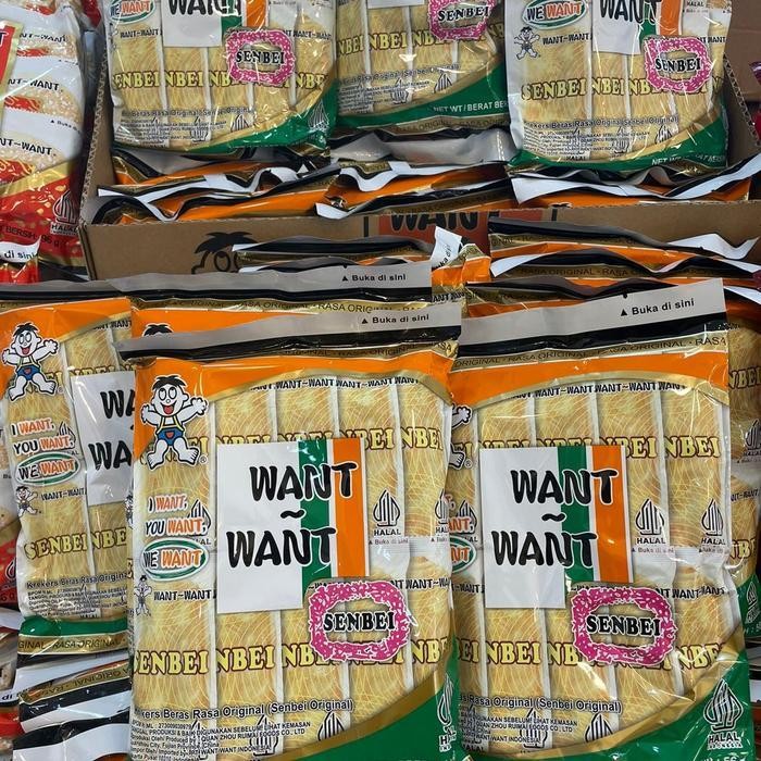 

ES Want Want Senbei Original / Krekers Beras rasa Asin 56 Gr