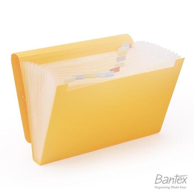 

NEW - Bantex Expanding File Folio Freesia Yellow 60 6