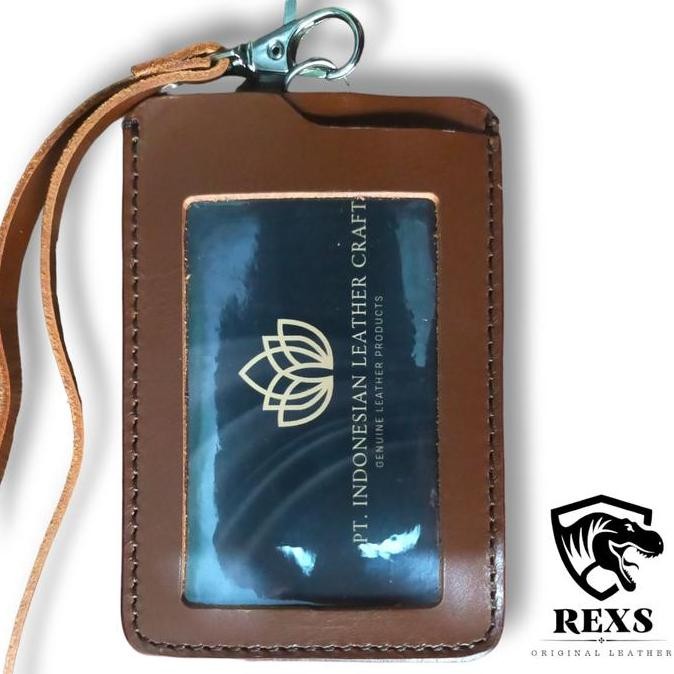 

BEBAS ONGKIR - ID Card Kulit Asli / Nametag Bahan Kulit Asli Warna Hitam Dan Coklat