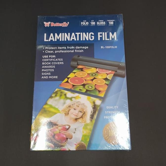 

TERBARU - Laminating Film Butterfly F4 22 x 40 mm 00 m isi 00 lembar