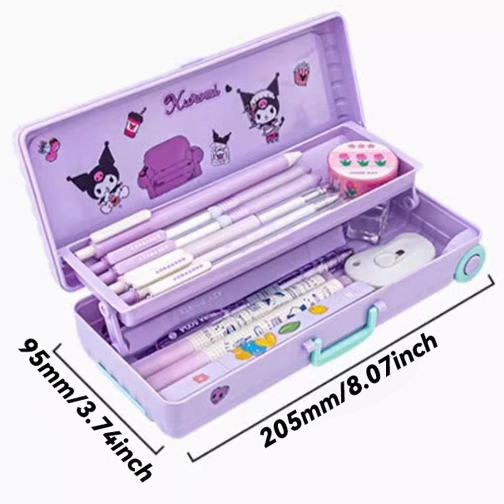 

Tr24 [Dotding] Kotak Pensil Kawaii Baru Kotak Troli Kuromi Tas Alat Tulis Multifungsi Tas Pensil Anak Laki-Laki Dan Perempuan H519
