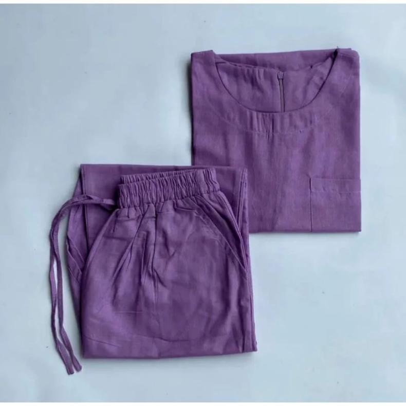 Racun Shopee Promo Cozie One Set / Cozie Jumbo / Setelan Wanita Terbaru / One Set Katun Linen Premiu