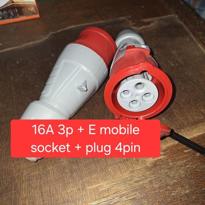 INDUSTRIAL MOBILE SOCKET + PLUG 16A 3P + E 4PIN LEGRAND CONECTOR MALE + FEMALE
