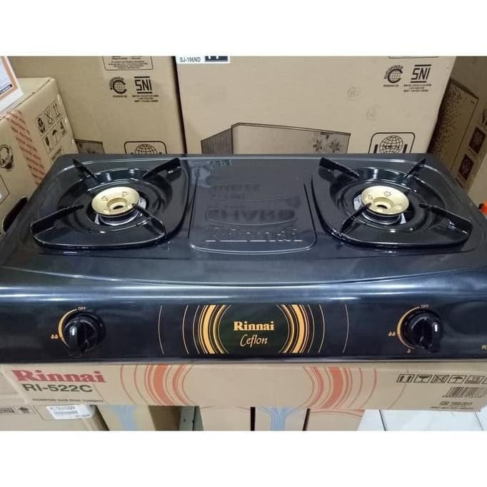 PAKET HEMAT KOMPOR + REGULATOR RINNAI RI 522C / RI-522C / RI 522 C / RI522 C (2 TUNGKU)