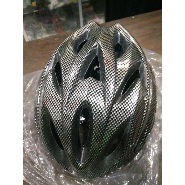 Premium Helm Sepeda Visor Motif Carbon Gunung Xc Mtb Gowes Helmet No Lixada High Quality