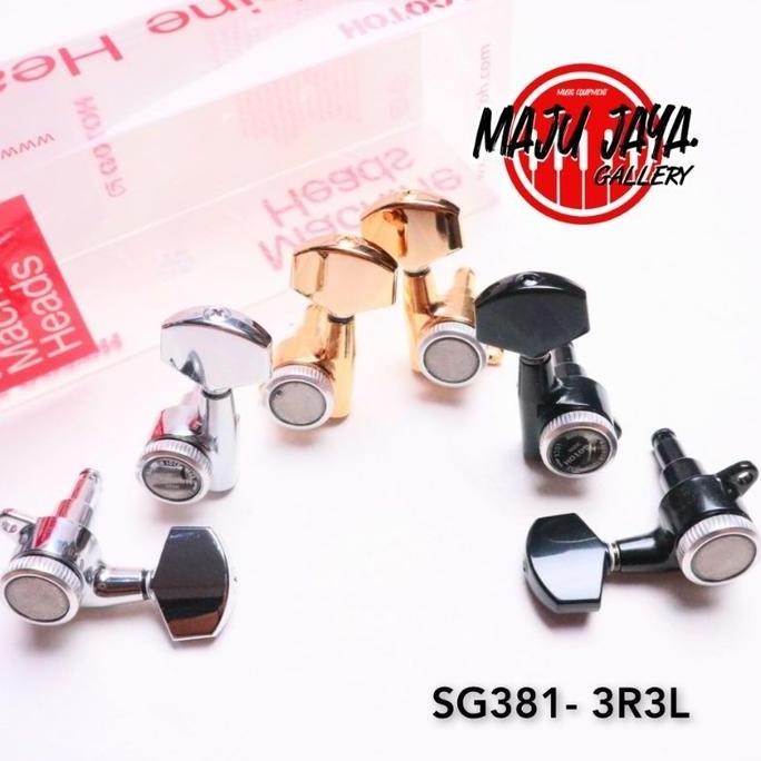 dryer gitar elektrik gotoh locking tuner SG381 MGT 3R 3L gold hitam or chrome