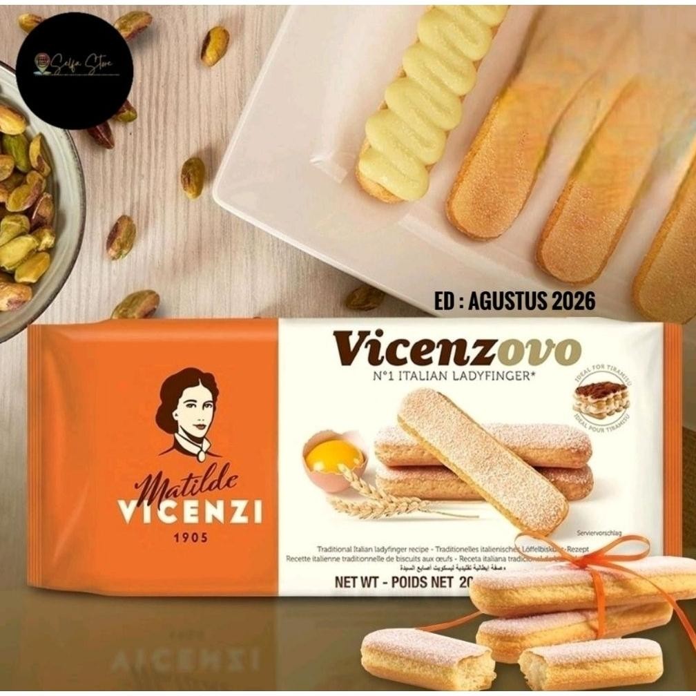 Lady Finger Vicenzovo 200gr Biskuit Tiramisu Import Italy Halal