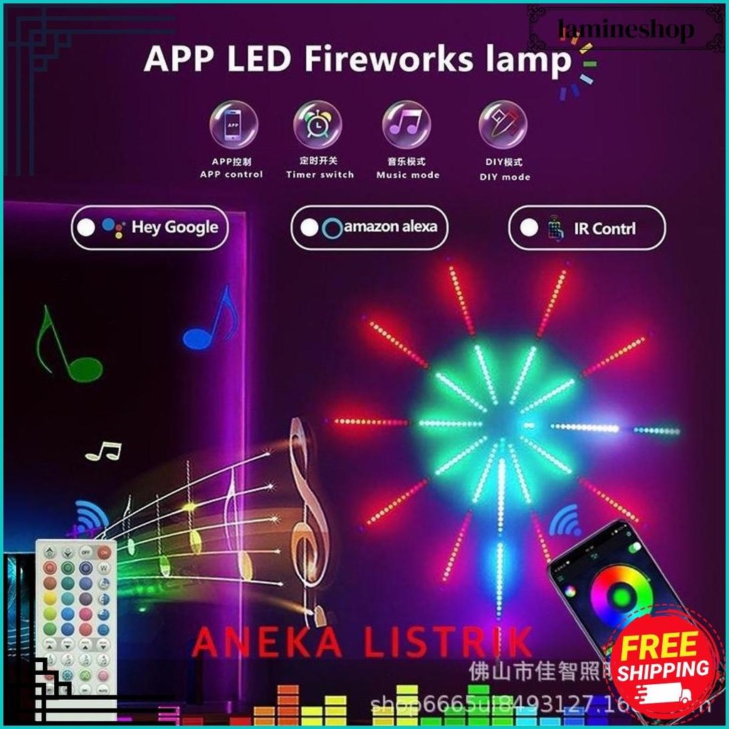 Lampu Led Strip Model Kembang Api / Rockware Firework Led Magic Color Lamp / Lampu Strip Kembang Api