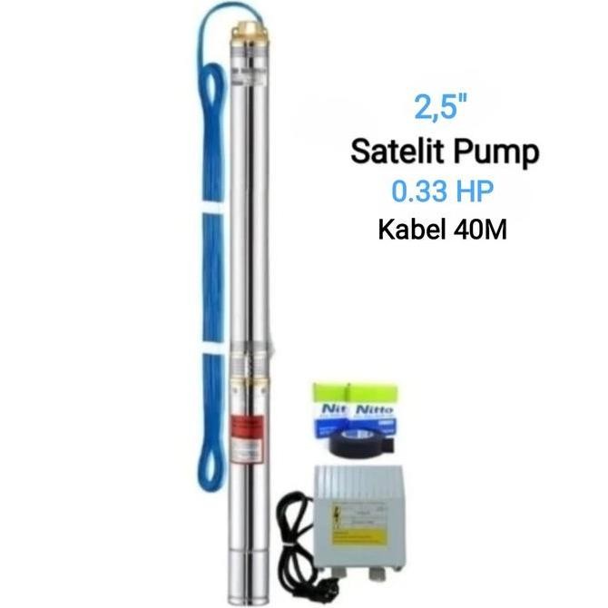 NEW Pompa Satelit Submersible Pump 2,5" Nasional MC + Kabel 40M