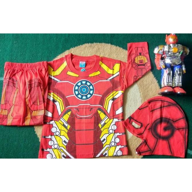 DF110>> baju karakter iron man/kostum iron man/baju anak iron man/setelan anak