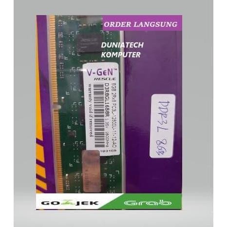 BEBAS ONGKIR - DDR3L 8gb PC 12800 VGEN Longdimm DDR3 L 8 GB RAM V-GEN PC KOMPUTER