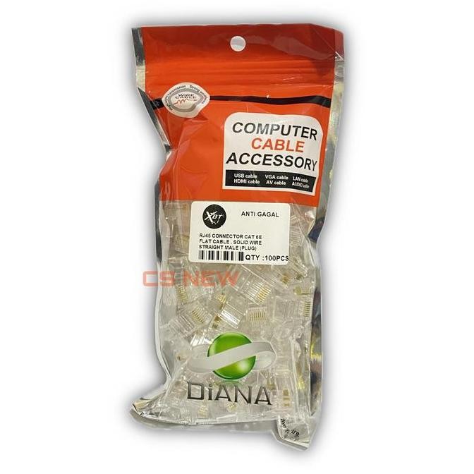 DV83 }} Konektor Cat6 RJ45 Anti Gagal / Connector RJ45 Cat6 Anti Gagal (100)