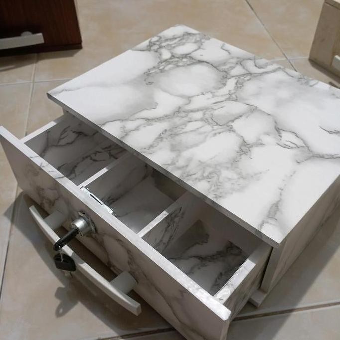 PROMO ..Kotak uang sekat 3 kotak serbaguna laci estetik laci uang free kunci Penyimpanan Kayu