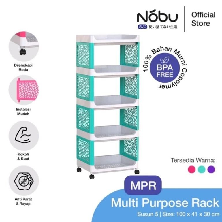 Rak Serbaguna Rak Apartemen 5 Susun / Rak Yeye 5 Susun / Rak Yoyo 5 Susun Dengan Roda