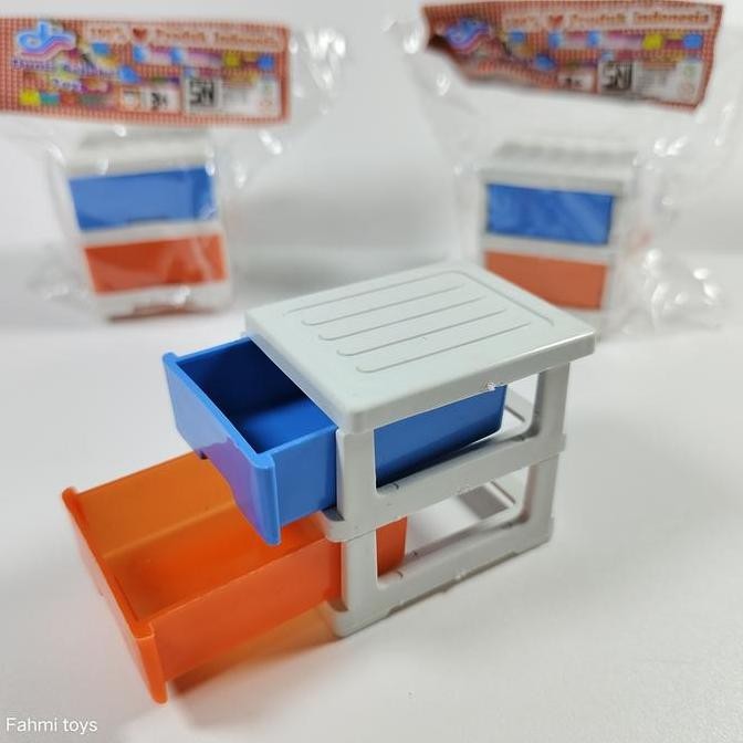 10 pcs Mainan laci mini 2 susun mainan rak plastik mainan anak anak