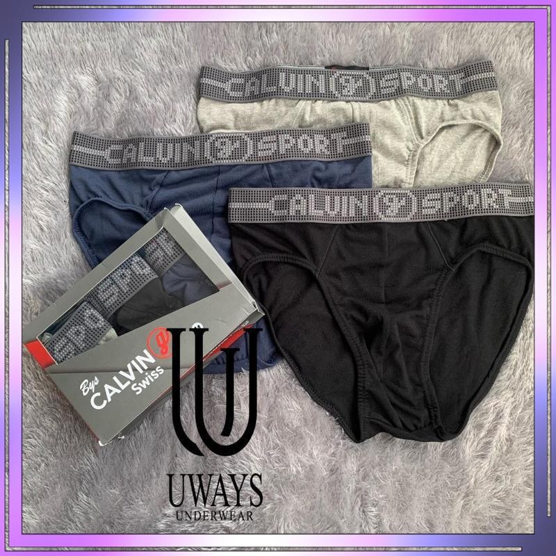 Terbaik Celana Dalam Pria Calvin Swiss (1 Box Isi 3 Pcs) / Celana Dalam Pria dewasa / Cd / Cd Pria B